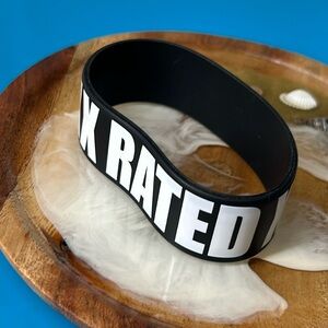 🖤NEW💕”XXX RATE XXX” thick rubber band bracelet